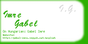 imre gabel business card